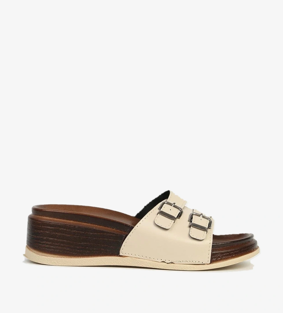 ® | PC-7420 - 3485 Krem - Kadın Terlik