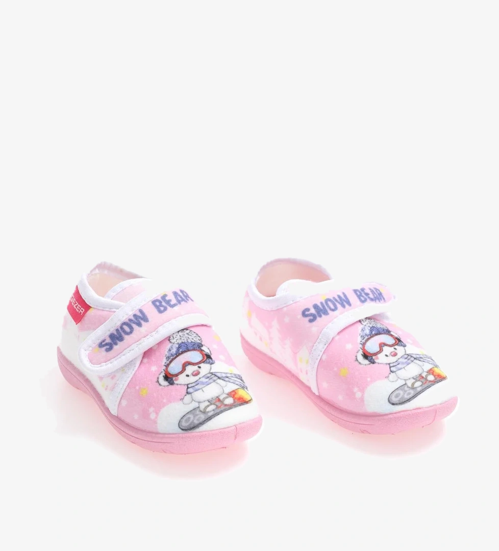 03205 Kız Çocuk Günlük Cırtlı Panduf Ev Kreş Ayakkabı