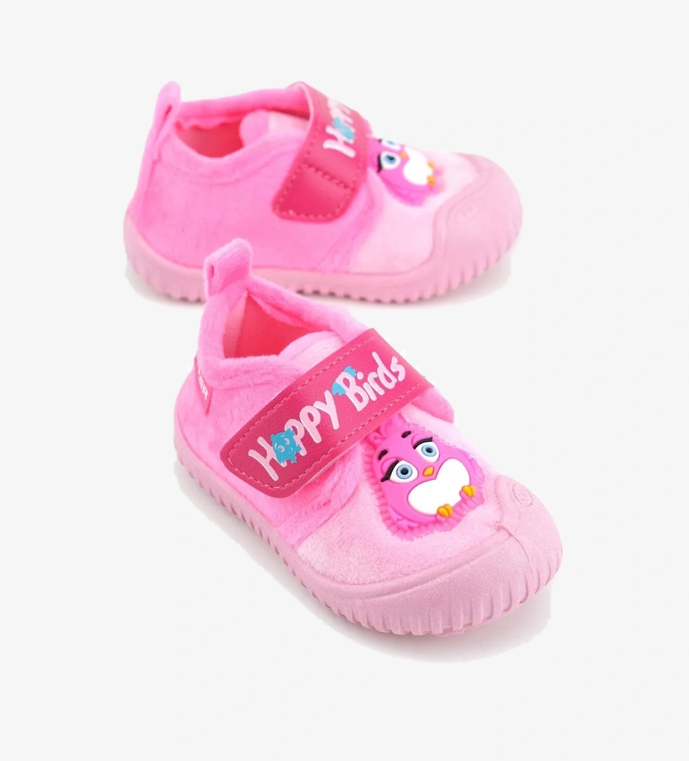 03368 Kız Çocuk Günlük Cırtlı Panduf Kreş Ayakkabı