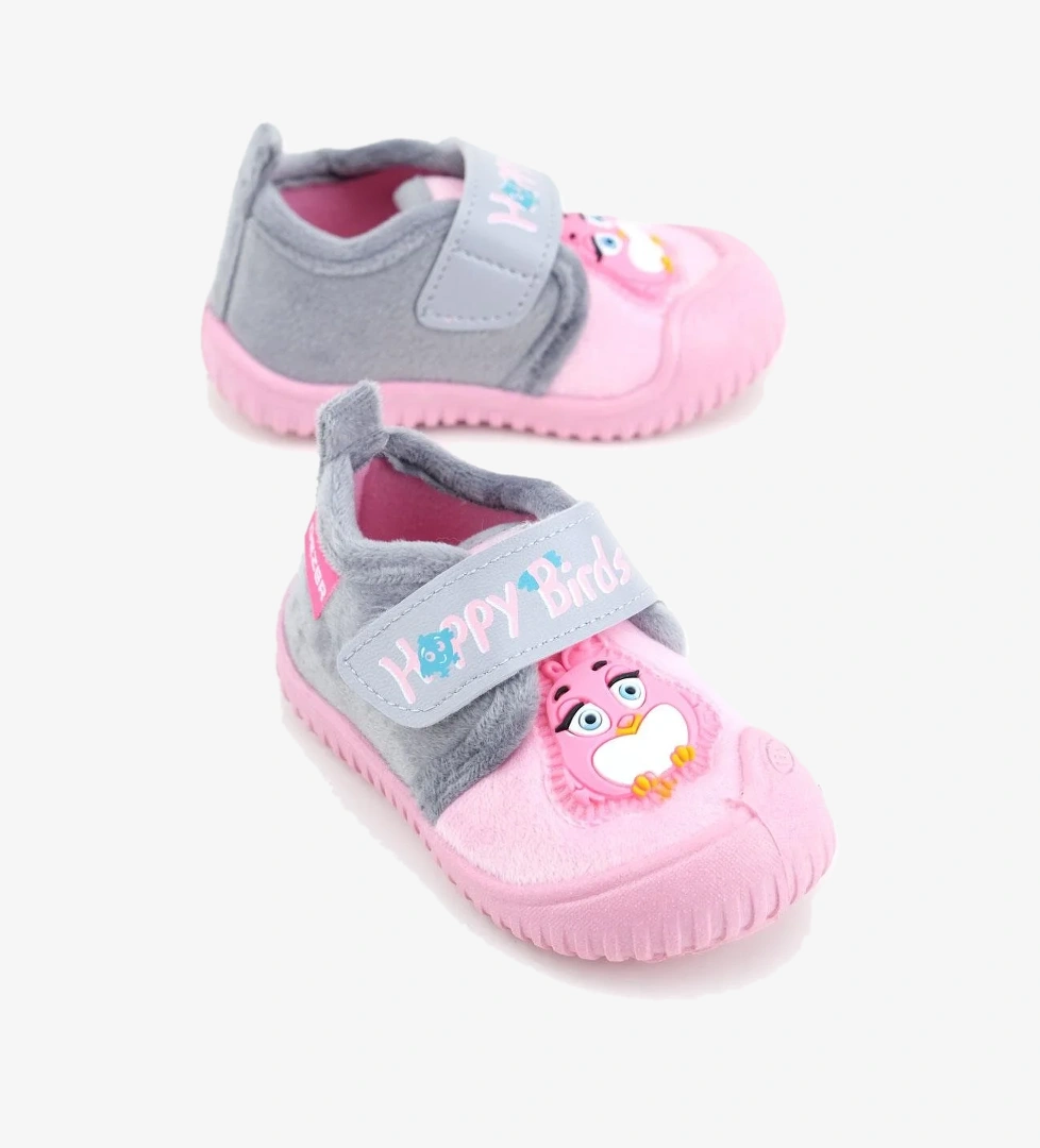 03368 Kız Çocuk Günlük Cırtlı Panduf Kreş Ayakkabı