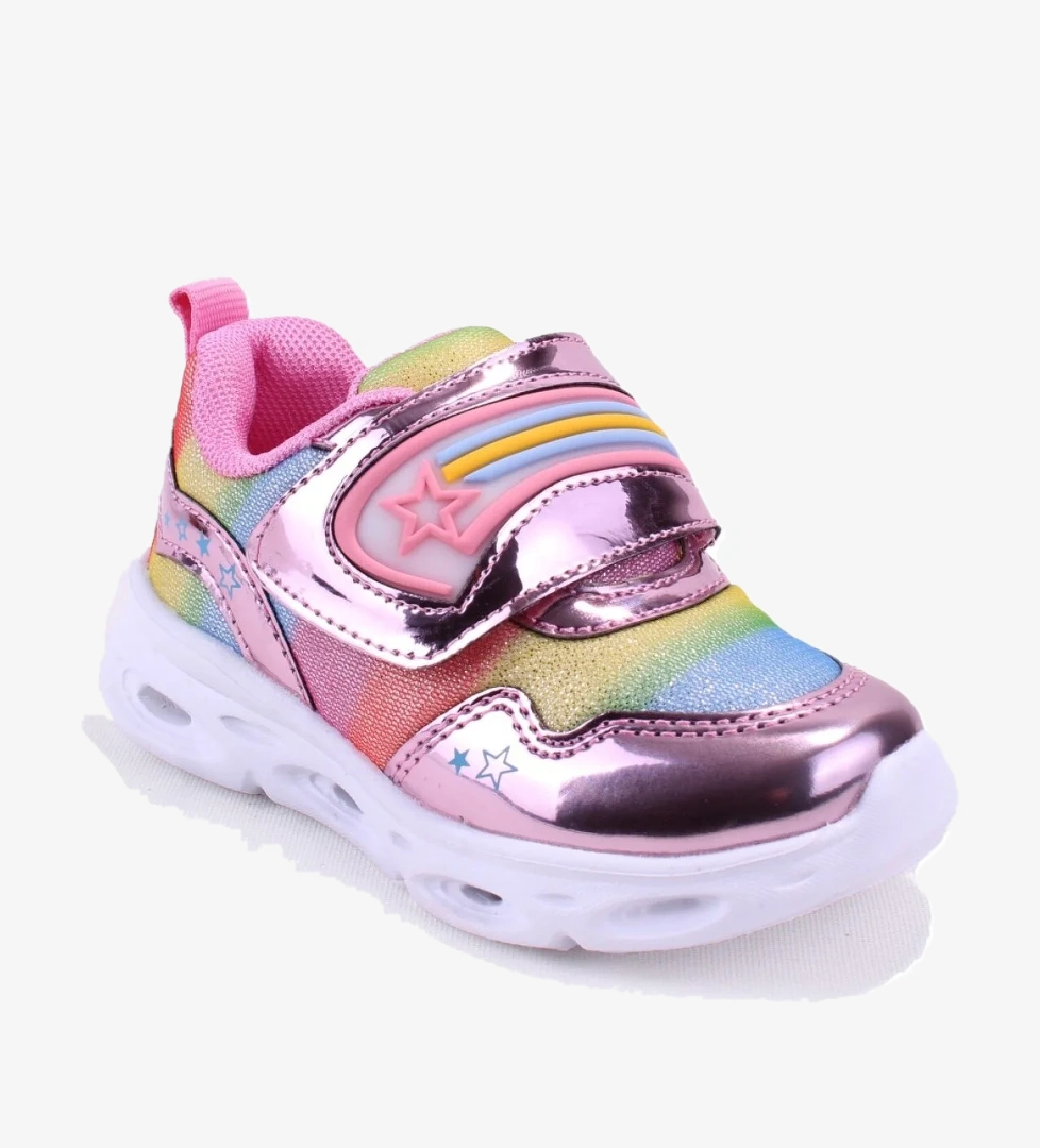 Kita 346B23Y181 Pembe Işıklı Ortopedik Günlük Kız Çocuk Spor Ayakkabı - Görsel 1