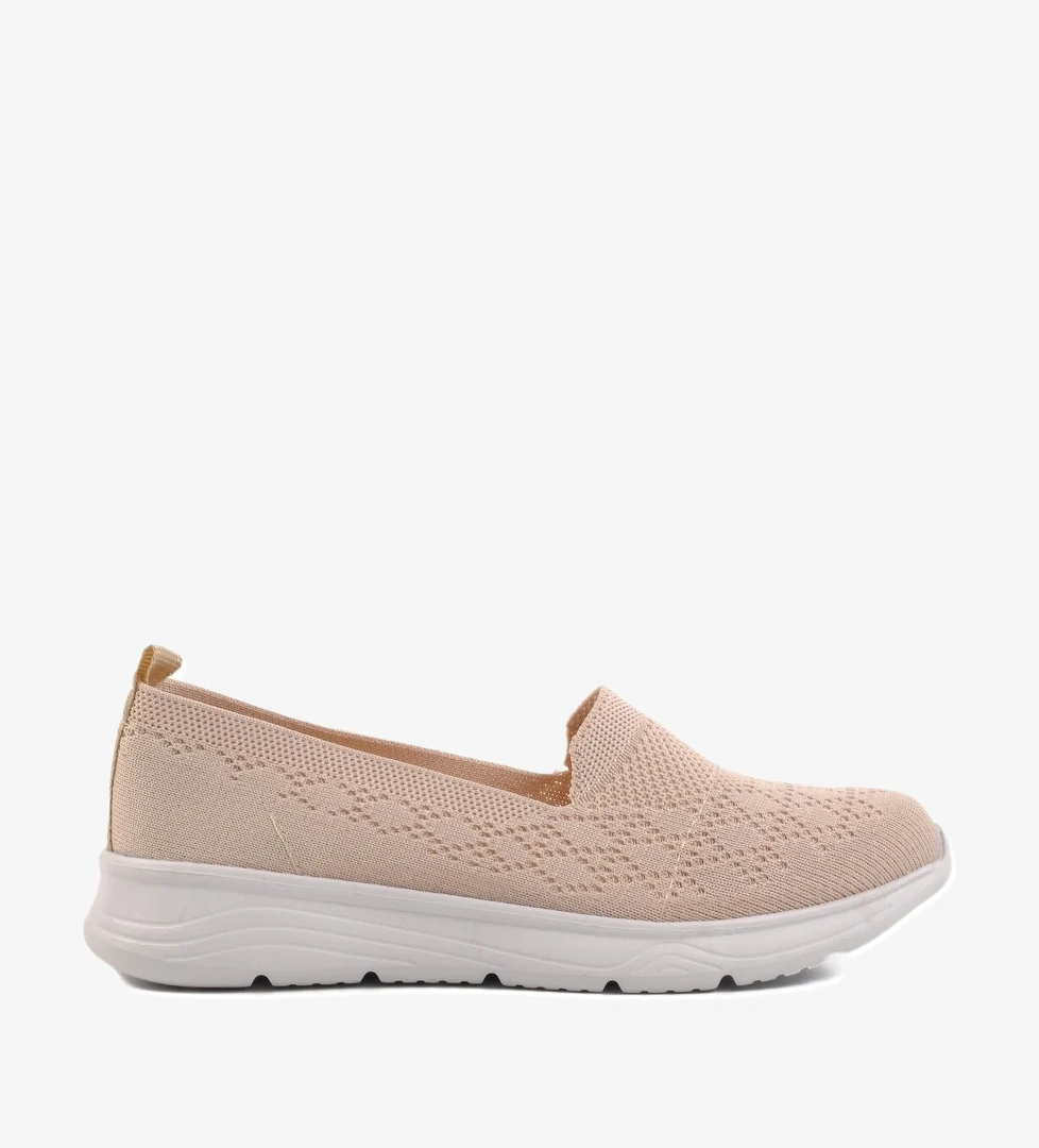 Krem Hafif Triko Kadın Casual Ayakkabı 2410 Z