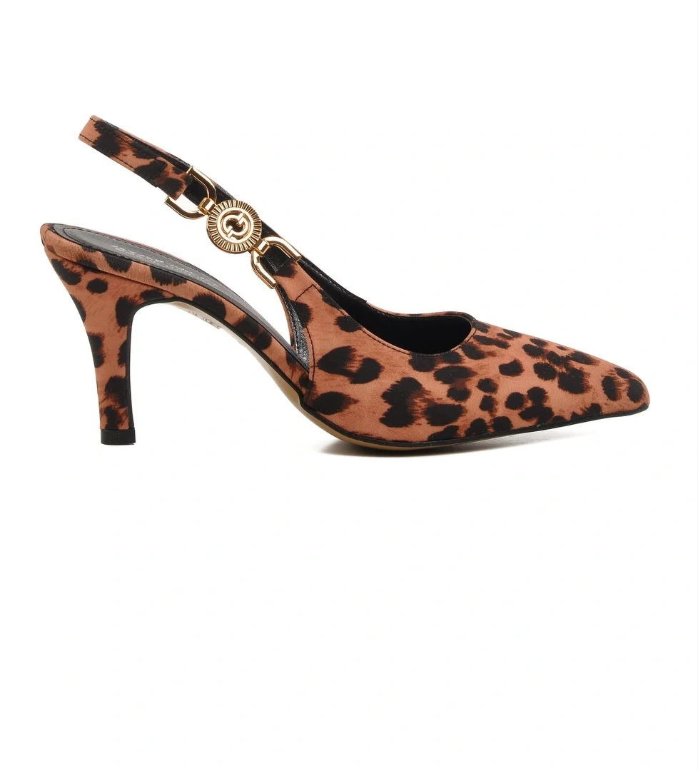 Leopar Desenli Kadın İnce Topuklu Ayakkabı 312390 Z