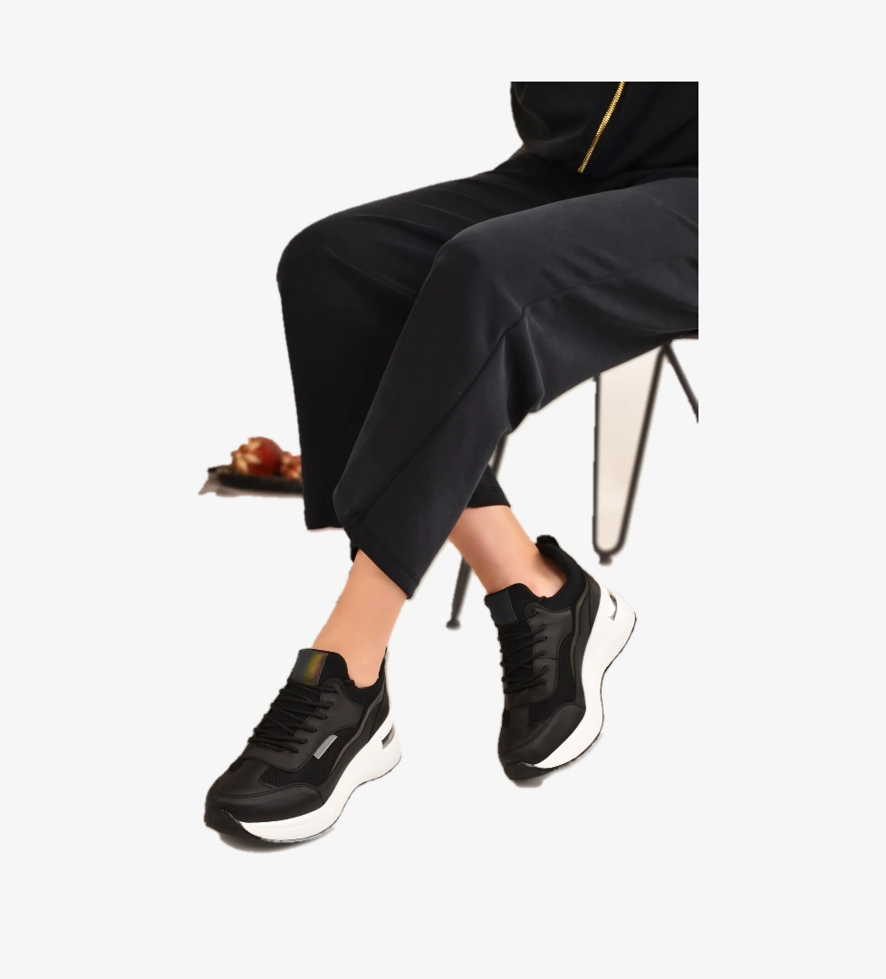 Odesa Ayakkabı Kadın Siyah Sneaker Spor Ayakkabı model görseli