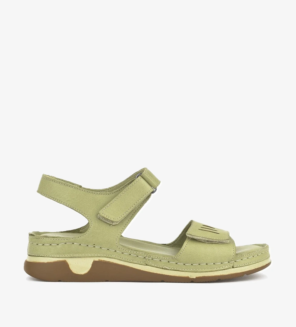 Kadın Hakiki Deri Sandalet 1511008Z22 Yeşil - Görsel 1