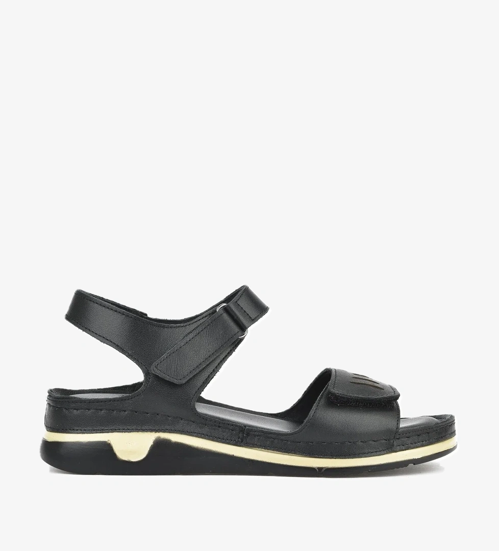 Kadın Hakiki Deri Sandalet 1511008Z22 Siyah