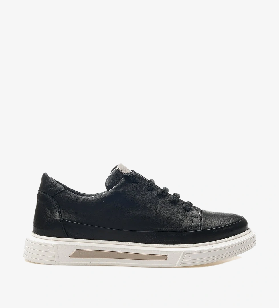 Mammamia Mammamia Kadın Hakiki Deri Casual Sneaker Ayakkabı 25y D25ya-3525 Z Siyah Flo'da! Siyah - 1. görsel