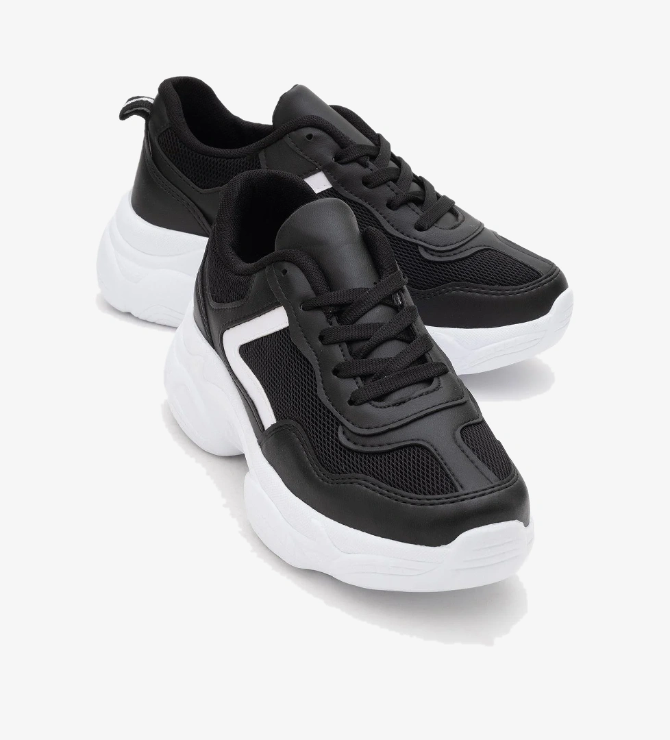 Ccway Kadın Anorak Spor Ayakkabı Beyaz Si̇yah model görseli