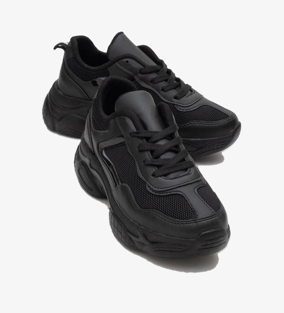 Kadın Anorak Spor Ayakkabı SİYAH SİYAH