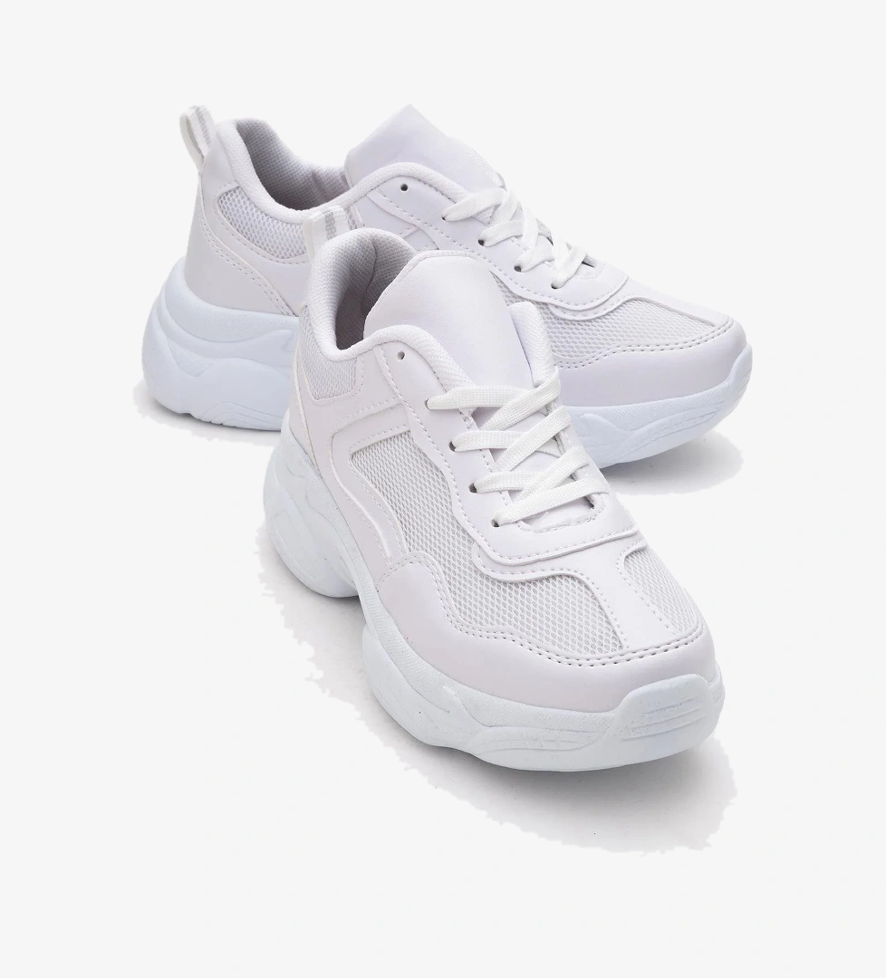 Kadın Anorak Spor Ayakkabı BEYAZ BEYAZ