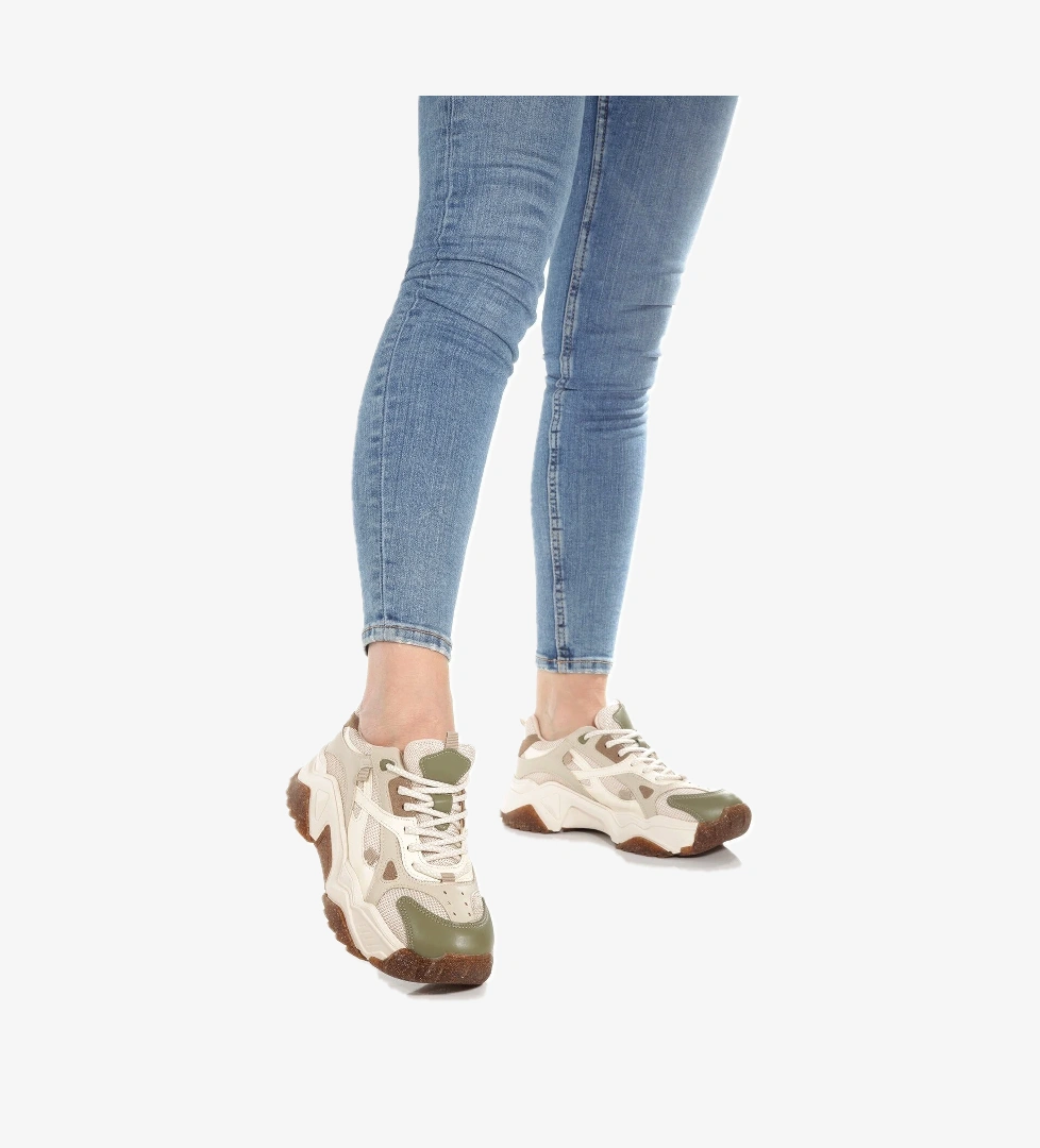 Muca Krem Yeşil Sneaker Günlük Spor Ayakkabı