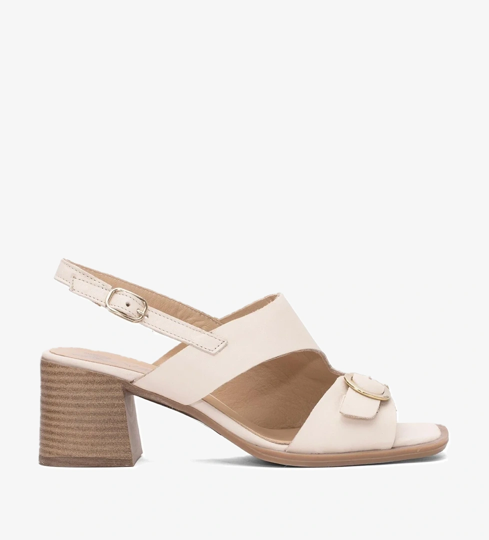 Venüs 2510912y Kadın Hakiki Deri Topuklu Sandalet Siyah Bej model görseli