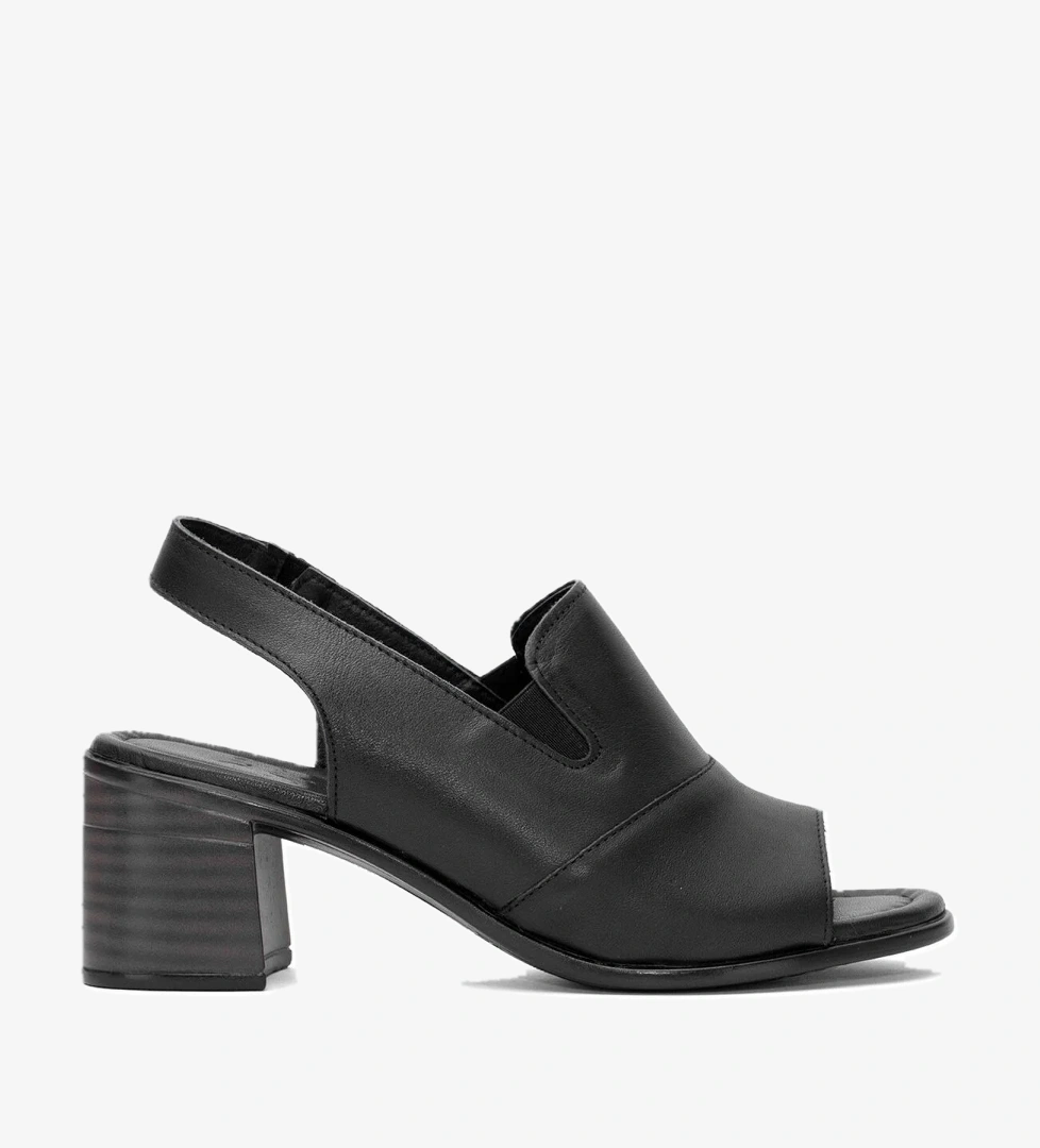 Venüs 24381825y Kadın Hakiki Deri Topuklu Sandalet Taba Siyah model görseli