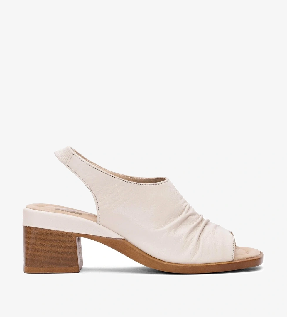 Venüs 2311513y Kadın Hakiki Deri Topuklu Sandalet Siyah Bej model görseli