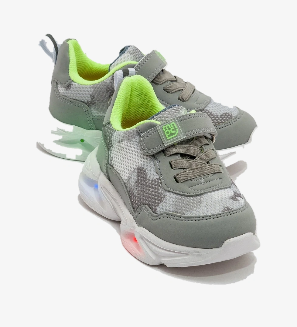 Erkek Çocuk Gri Işıklı Spor Ayakkabı