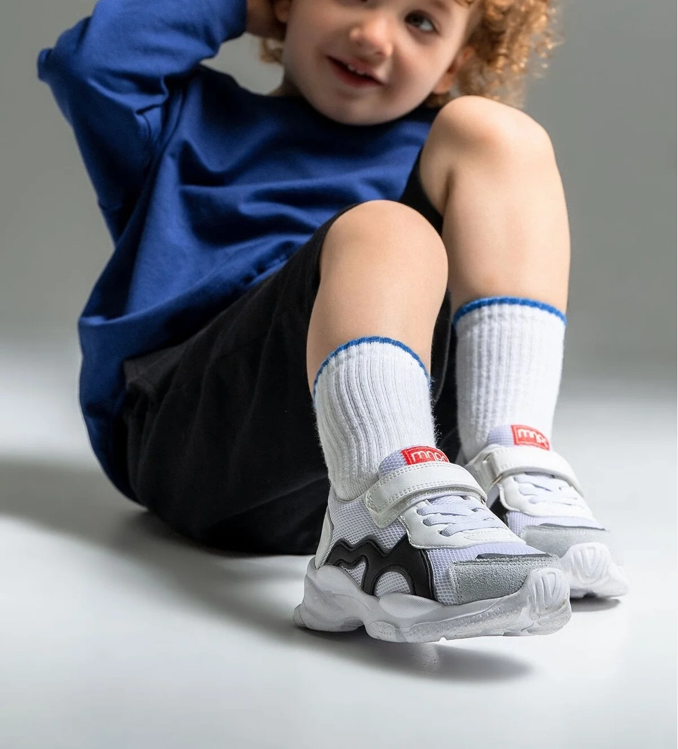 Erkek Çocuk Beyaz Hakiki Deri Günlük Spor Ayakkabı