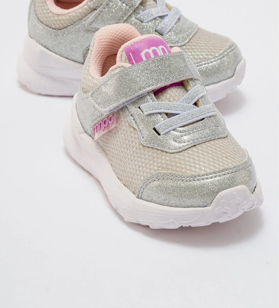 Kız Çocuk Gümüş Günlük Spor Ayakkabı - Görsel 1