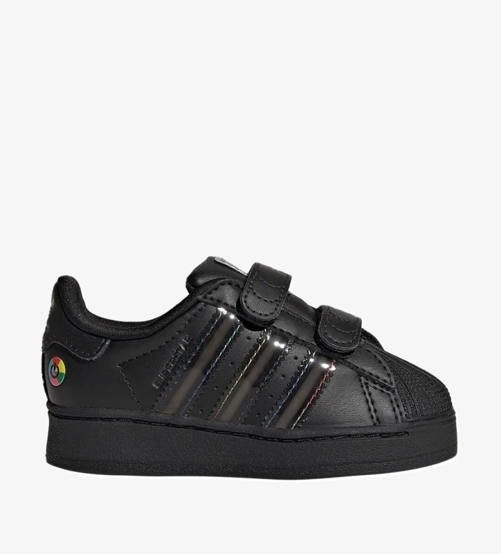 Bebek Siyah Sneaker SUPERSTAR LED LIGHTS CF I JI0512