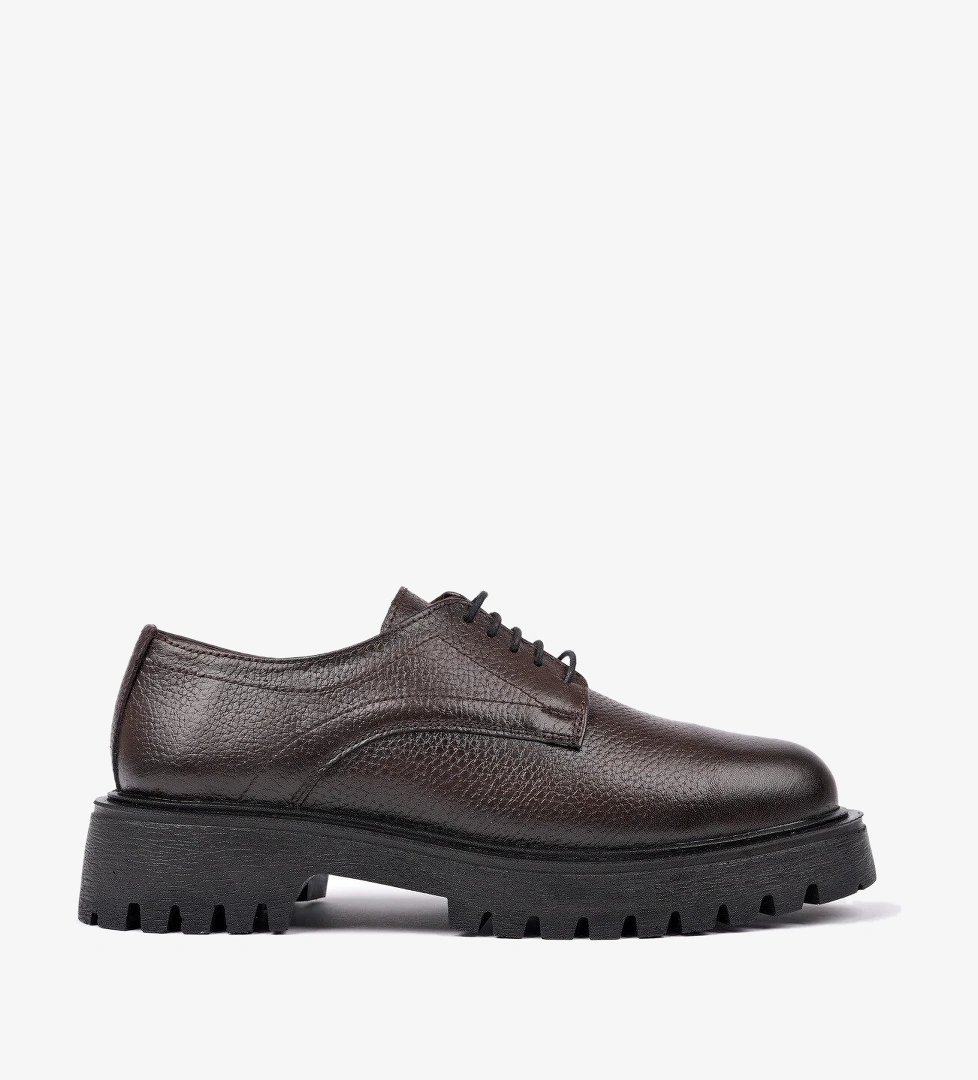 BLANCA Bağcıklı Hakiki Deri Kalın Taban Günlük Casual Makosen Kadın Loafer Ayakkabı