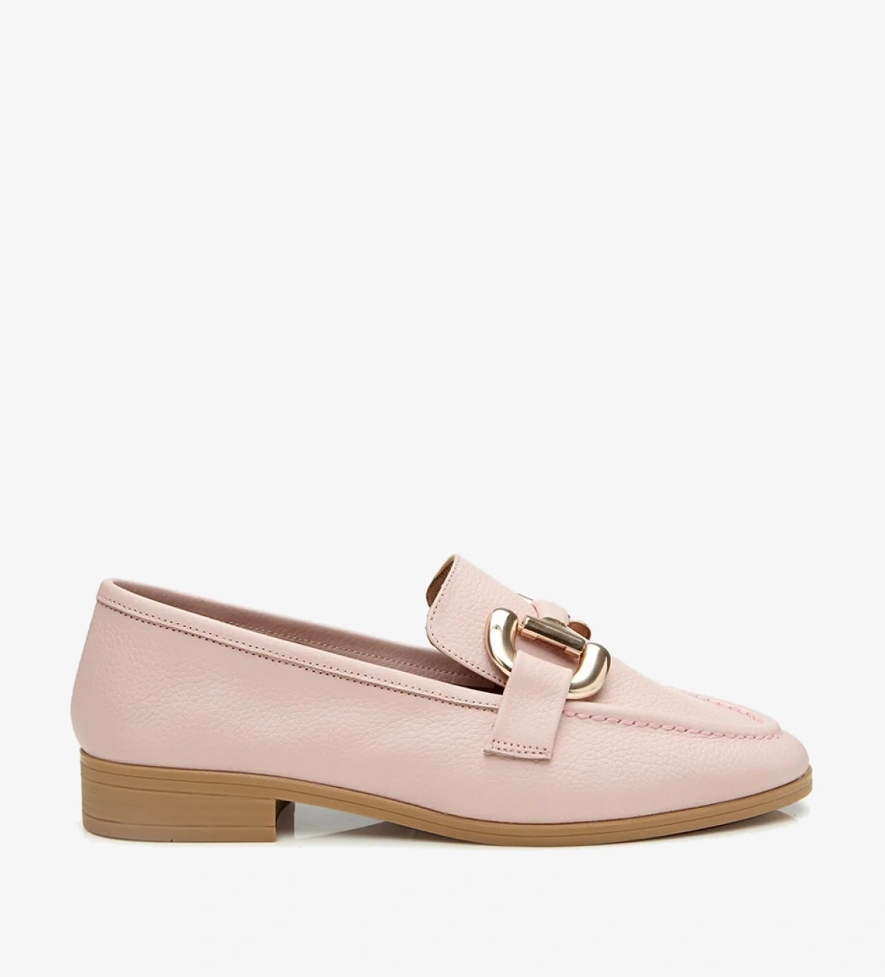 Hotiç Mavi Hotiç Deri Kadın Tokalı Günlük Loafer