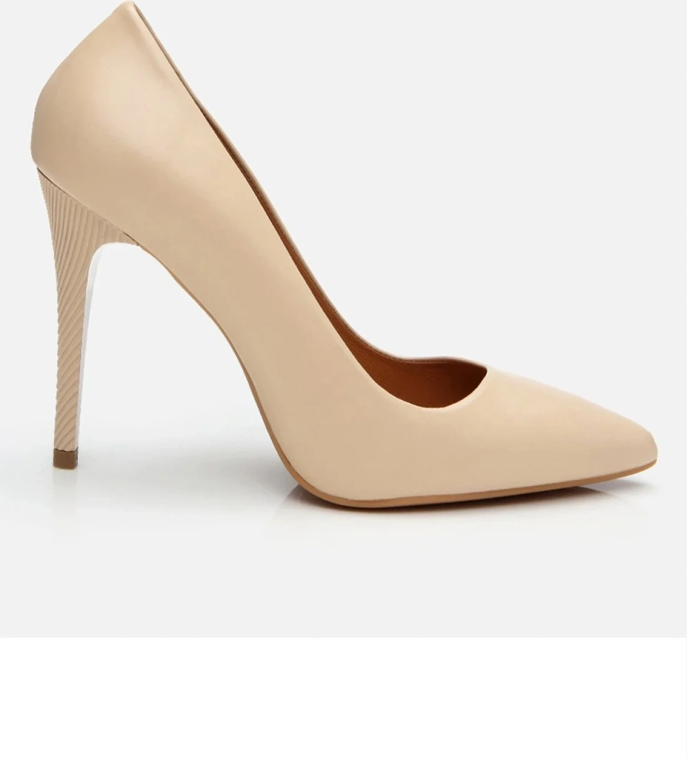 Hotiç Kadın Deri Bej Yüksek Topuklu Stiletto model görseli