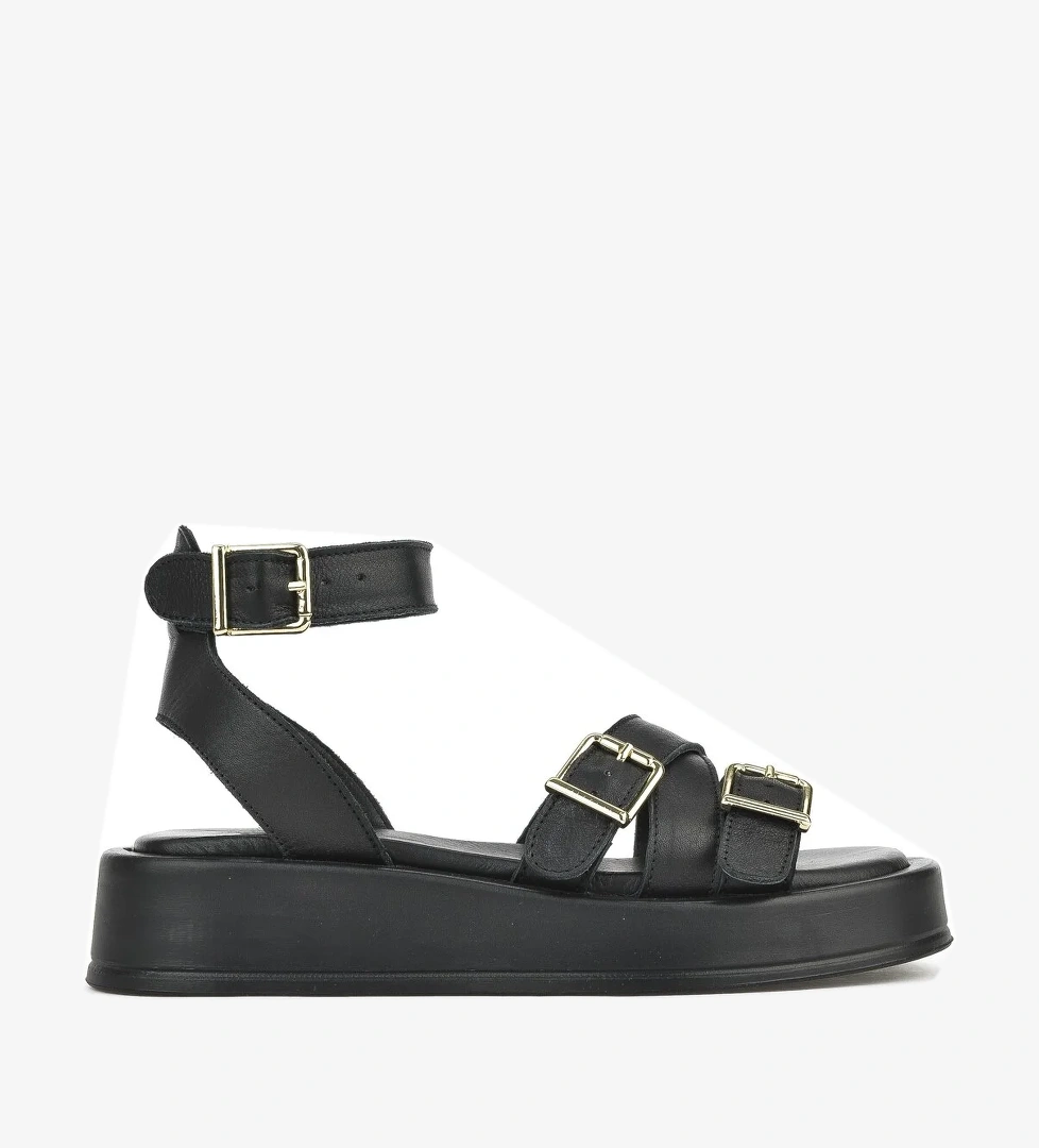 Hakiki Deri Kadın Sandalet 1511033Z23029 Siyah