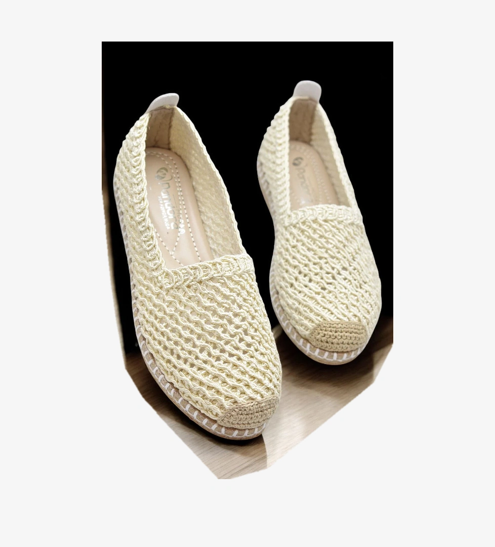 Y25.82.199 Rahat Taban Günlük Kadın Örgü Babet Ayakkabı Kadın Spor Babet