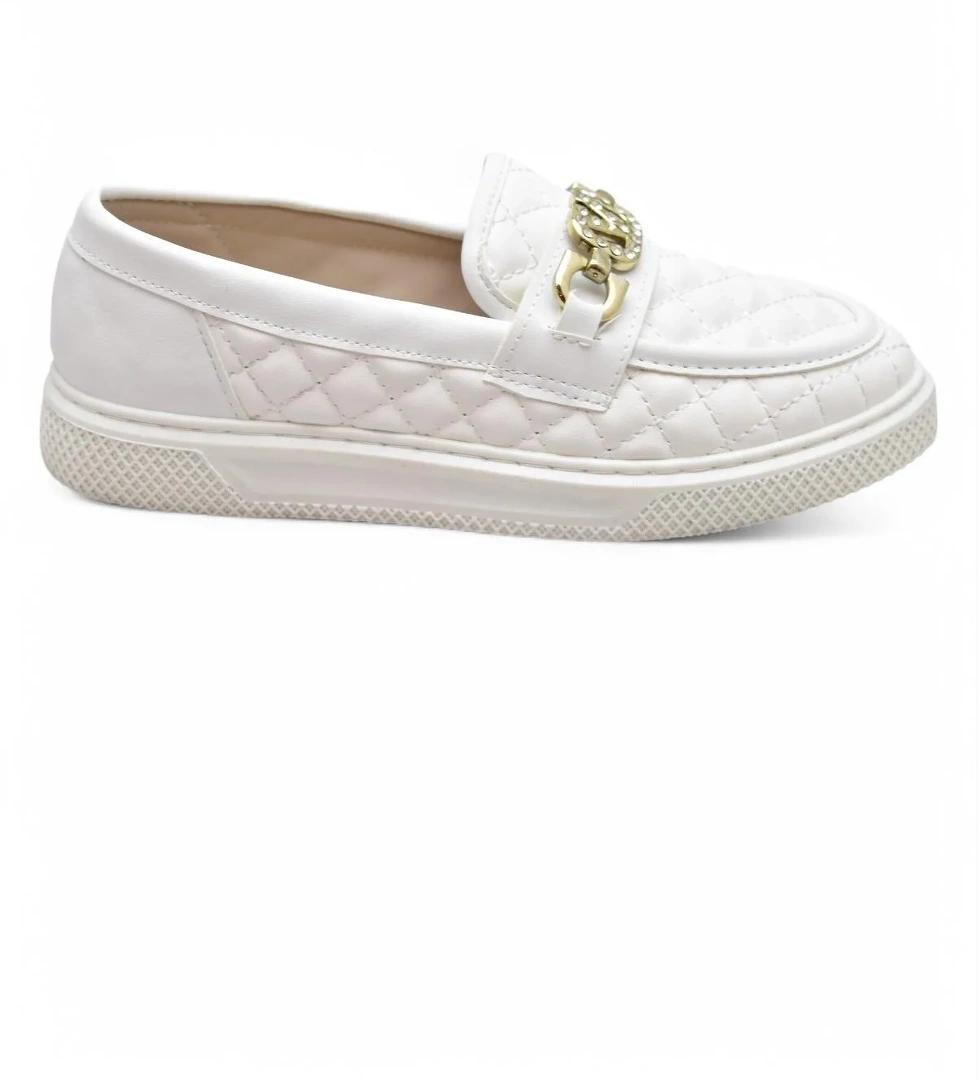 399 Rahat Taban Günlük Kadın Ayakkabı Kadın Laofer Ayakkabı Baklava Desenli