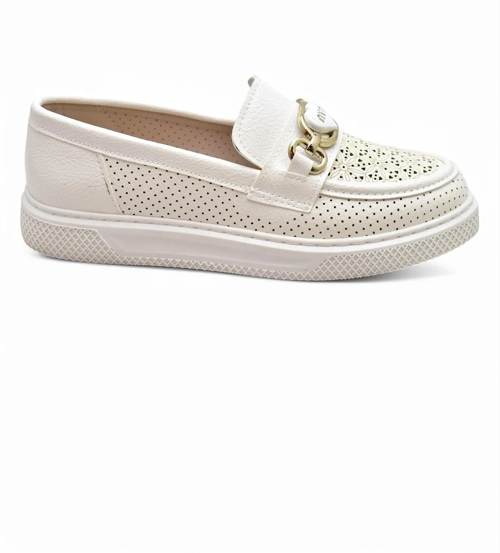 398 Rahat Taban Günlük Kadın Ayakkabı Tokalı Kadın Ayakkabı Laofer Oxfort Kadın Casual Ayakkabı - Görsel 1