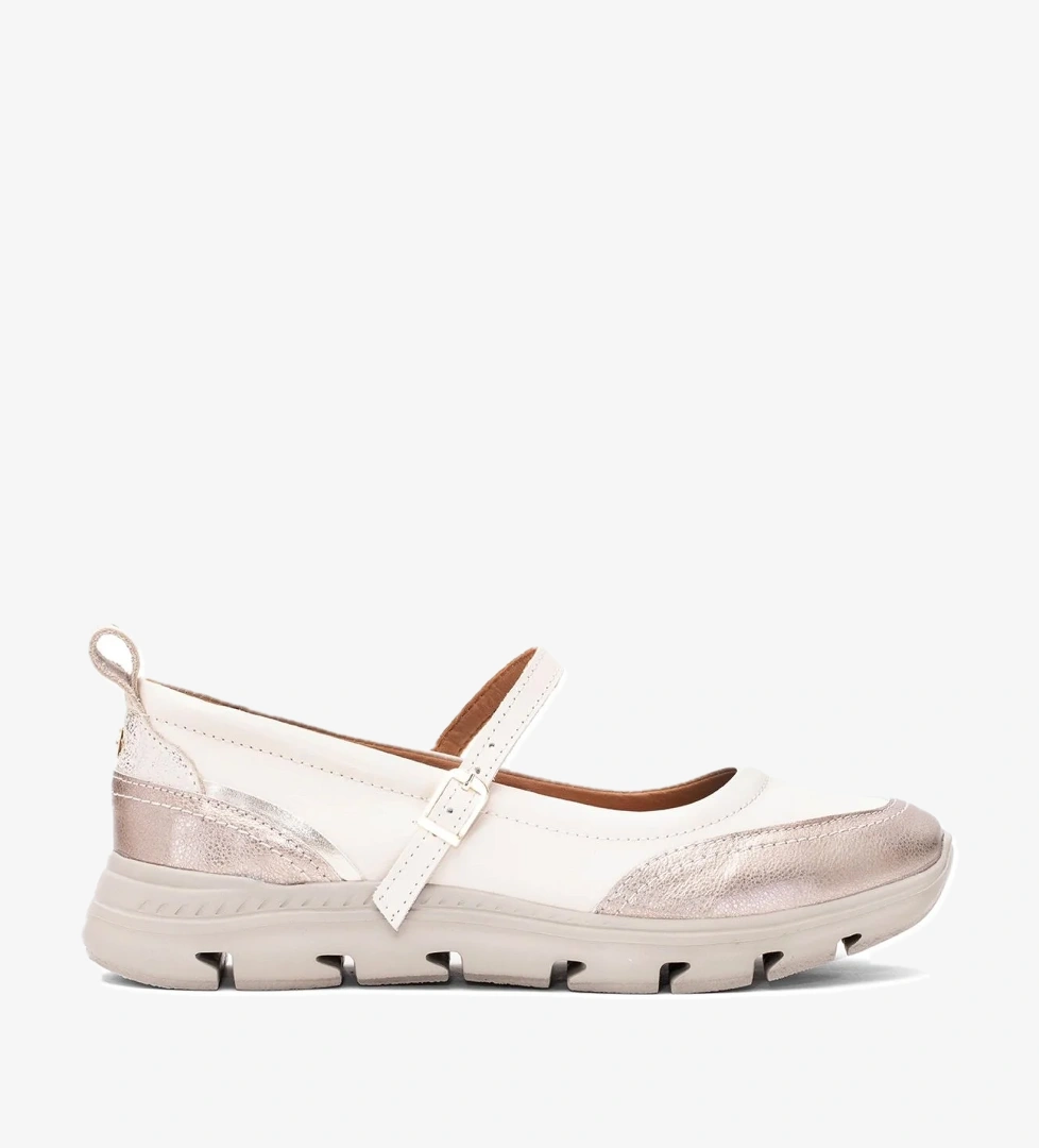 D25YA-750 Kadın Hakiki Deri Casual Ayakkabı Kemik