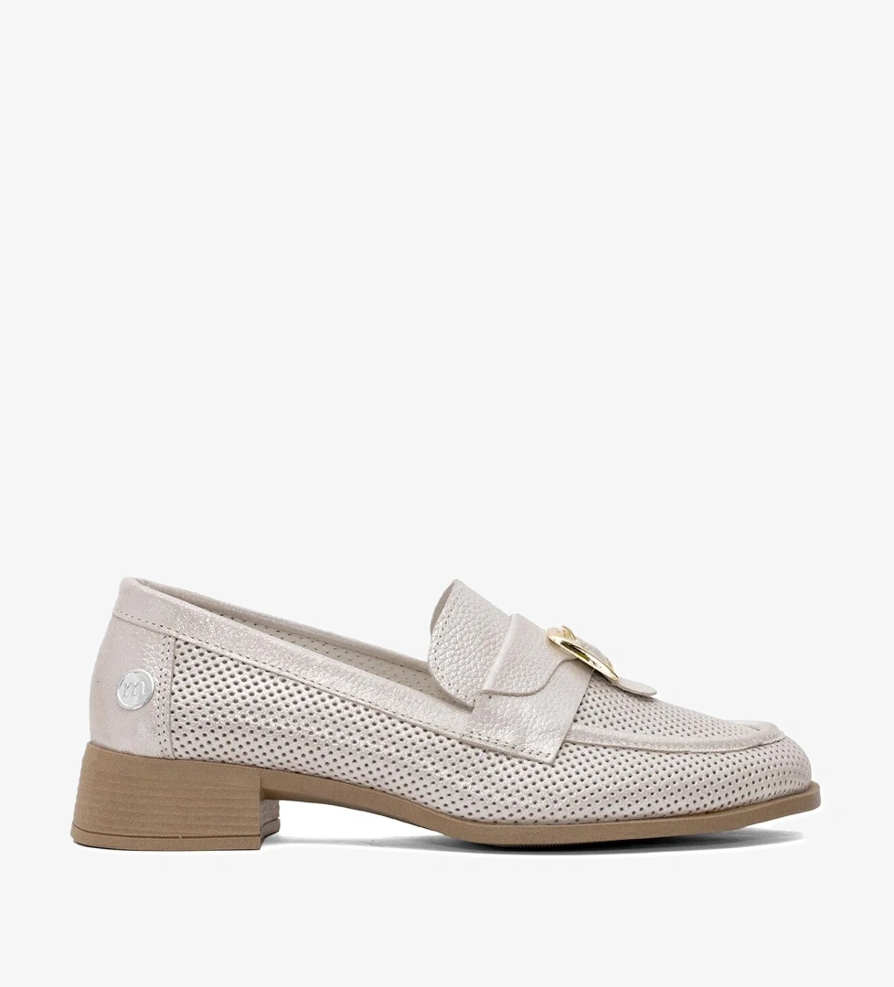 D25YA-7295 Kadın Hakiki Deri Casual Ayakkabı Bej