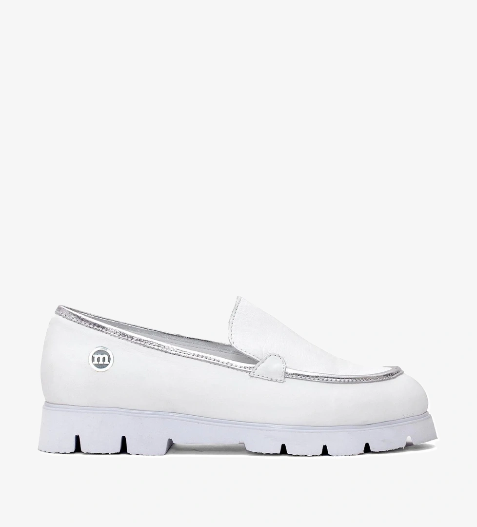 D25YA-7380 Kadın Hakiki Deri Casual Ayakkabı Beyaz