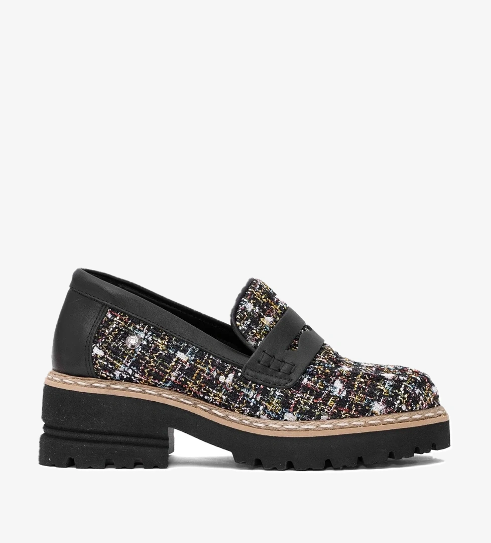 Mammamia D25ya-3655 Kadın Hakiki Deri Casual Ayakkabı Krem Siyah model görseli