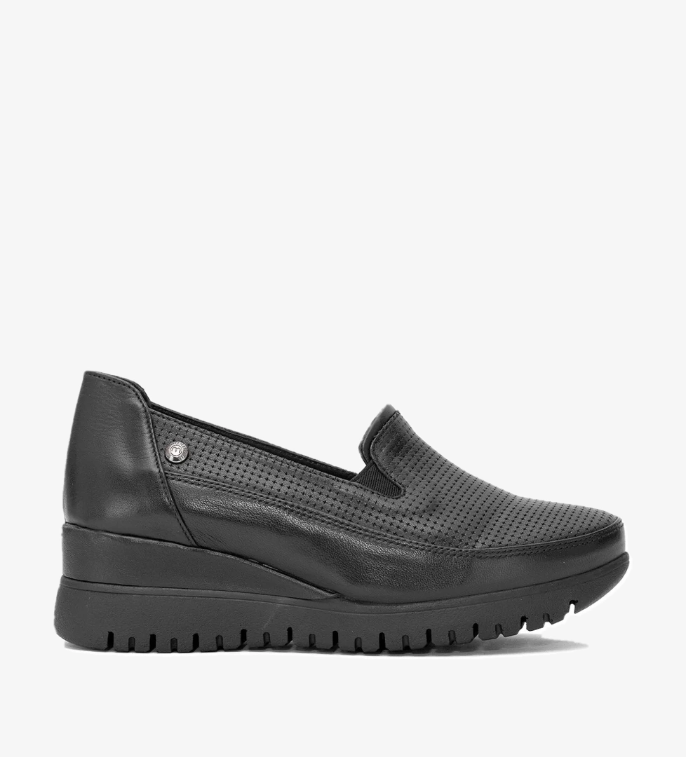 Mammamia D25ya-3545 Kadın Hakiki Deri Casual Ayakkabı Siyah Krem model görseli