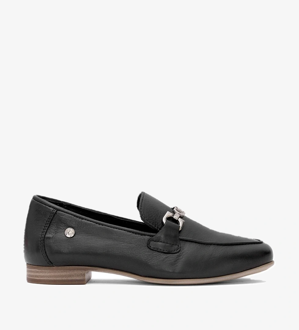 D25YA-3090 Kadın Hakiki Deri Casual Ayakkabı Siyah