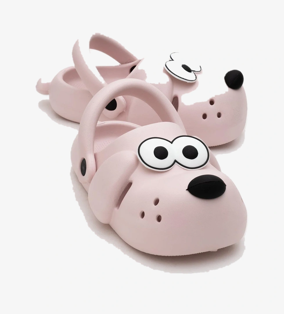 Çocuk Köpekli Sabo Terlik 21-28 PUDRA