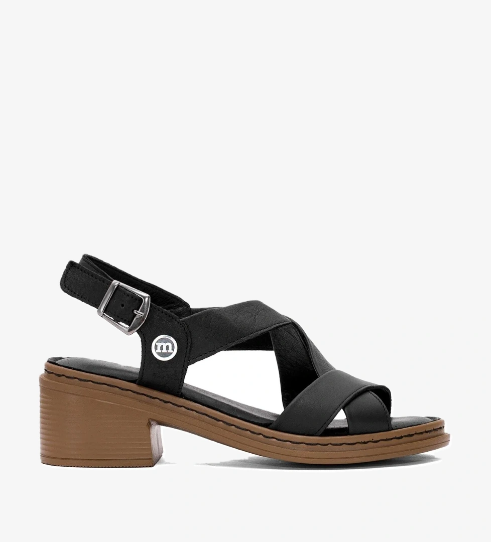 Mammamia D25YS-2560 Kadın Hakiki Deri Topuklu Sandalet Siyah model görseli