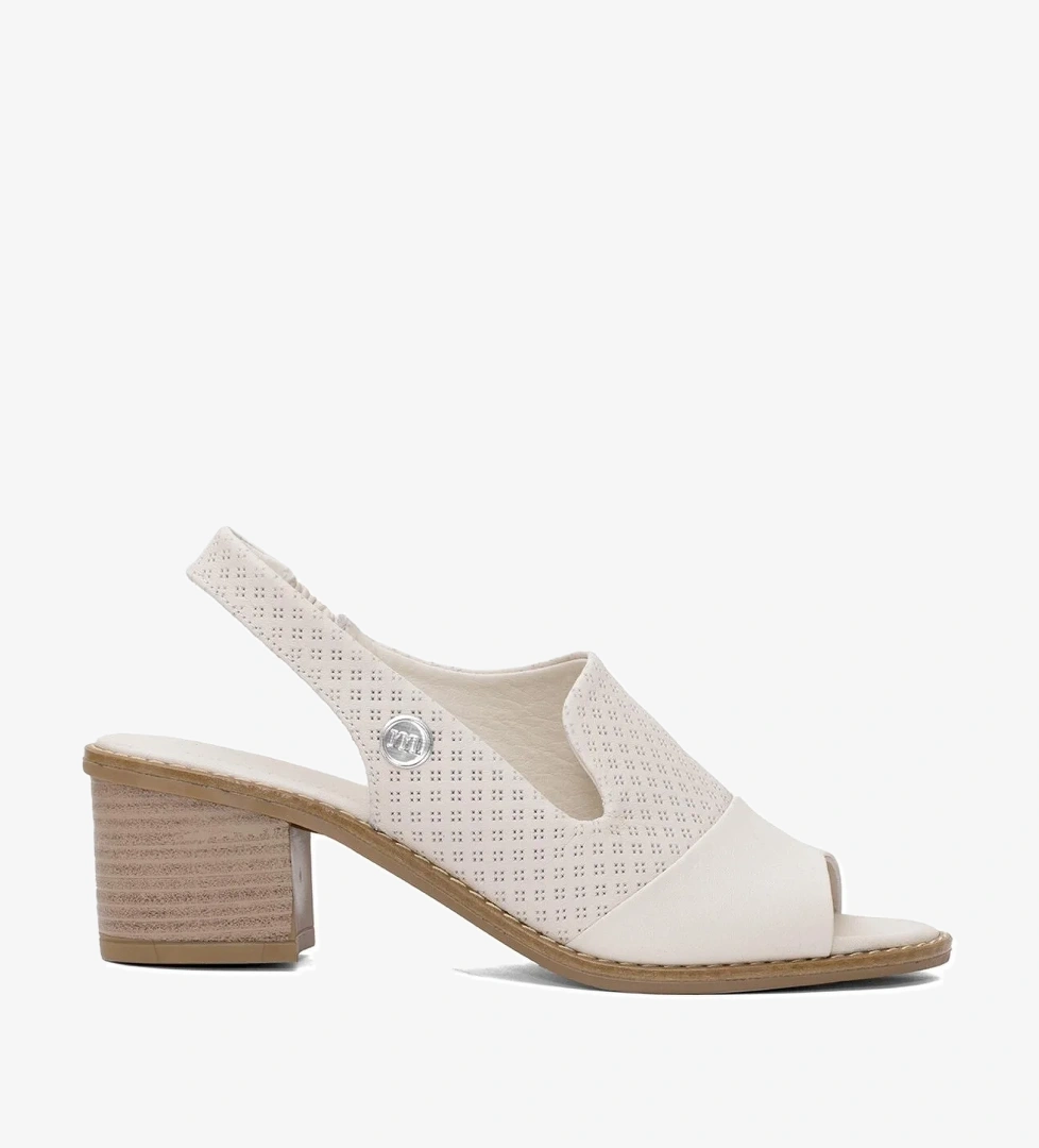 Mammamia D25ys-2840 Kadın Hakiki Deri Topuklu Sandalet Siyah Kemik model görseli