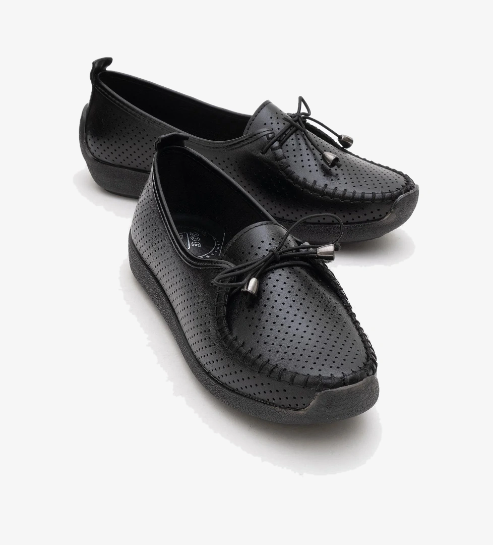 Ccway Kadın Lastik Bağcıklı Günlük Ayakkabı SİYAH model görseli