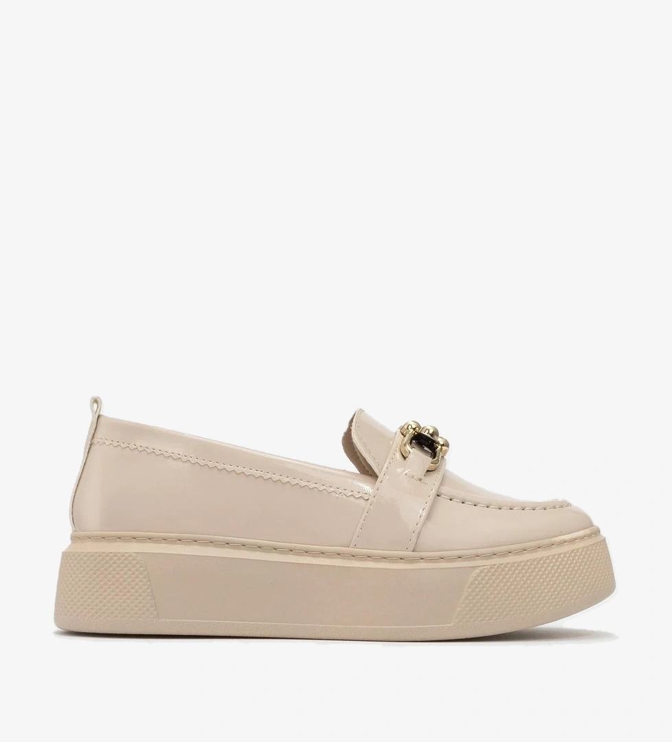 Ccway Taş Bağcıklı Kadın Spor Ayakkabı BEJ RUGAN model görseli