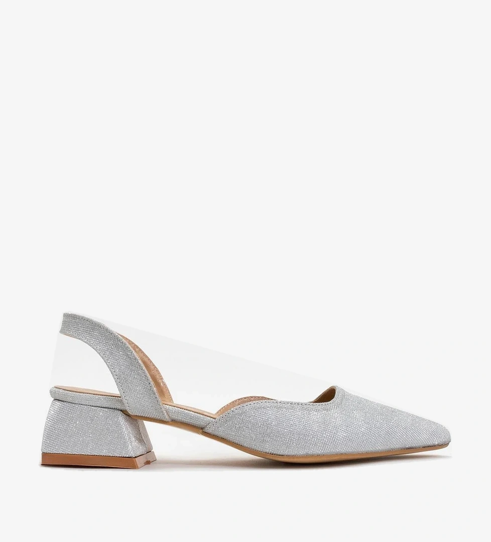 Kadın Topuklu Sandalet GÜMÜŞ SİM