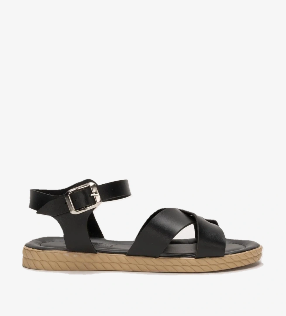 Günlük Şık Rahat Kadın Sandalet SİYAH