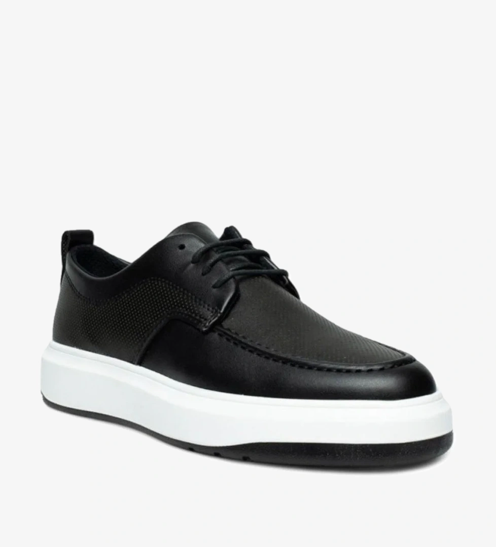 485.08-25 Deri Casual Erkek Ayakkabı Karayel Siyah-Beyaz - Görsel 1