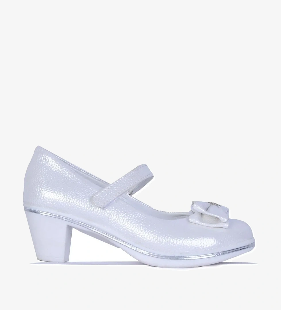 Alens Lunedi Krem Rugan 4Cm Topuklu Kız Çocuk Ayakkabı model görseli