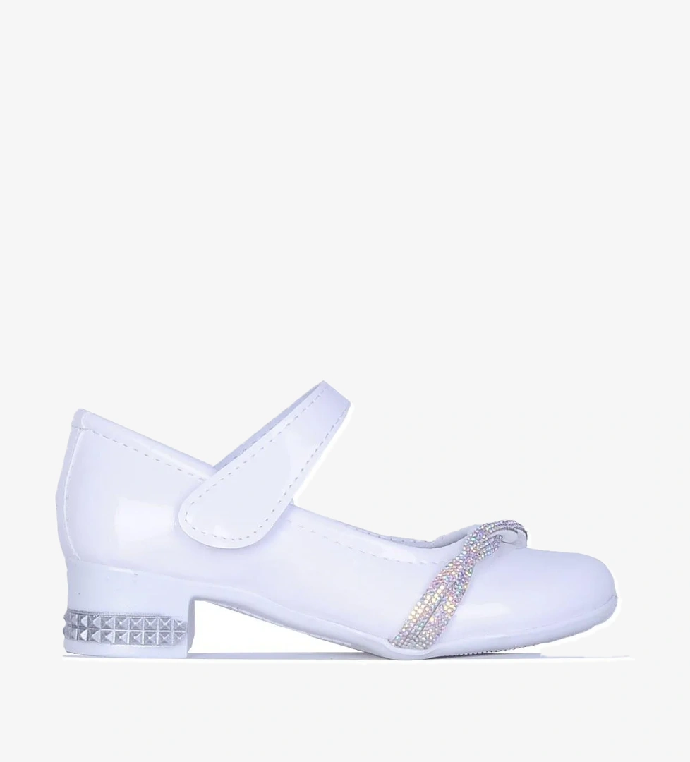 25-Herbebe Taşlı 3Cm Kız Çocuk Topuklu Ayakkabı