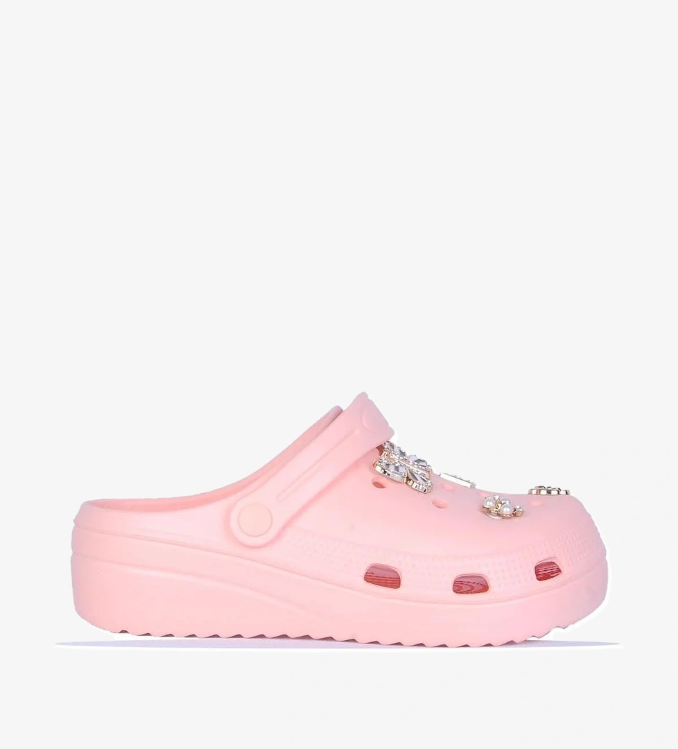 E300-6 Pudra Fiesta Eva Kız Çocuk Terlik - Görsel 1