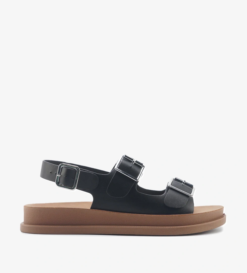 325625.Z 5FX Siyah Kadın Düz Sandalet - Görsel 1