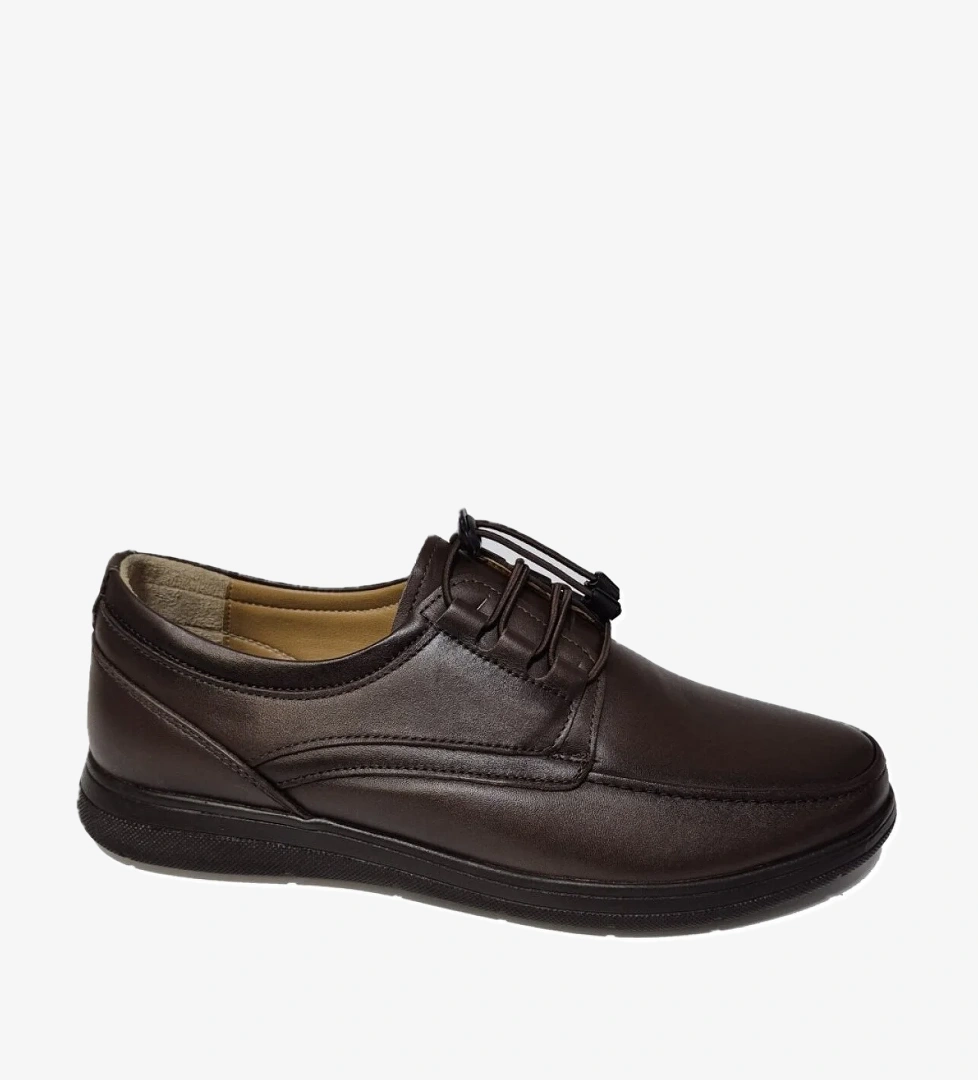 Lastik Bağlı Topuk Kat Deri Model Yazlık Comfort Ayakkabı AY-225-Y - Görsel 1