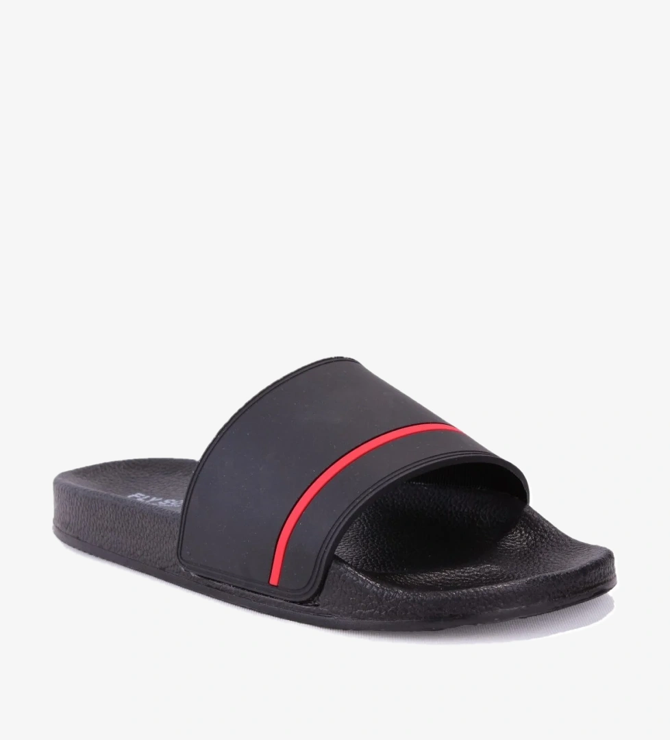 S263050 Siyah Kırmızı Günlük Ortopedik Erkek Spor Terlik