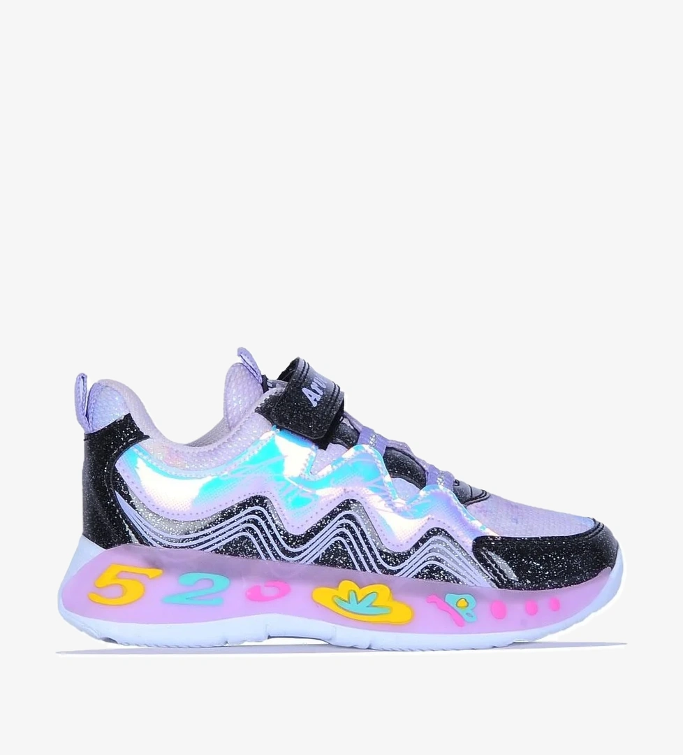 Ayakcenter 320 Arvenzo Siyah Simli Kız Çocuk Spor Ayakkabı model görseli